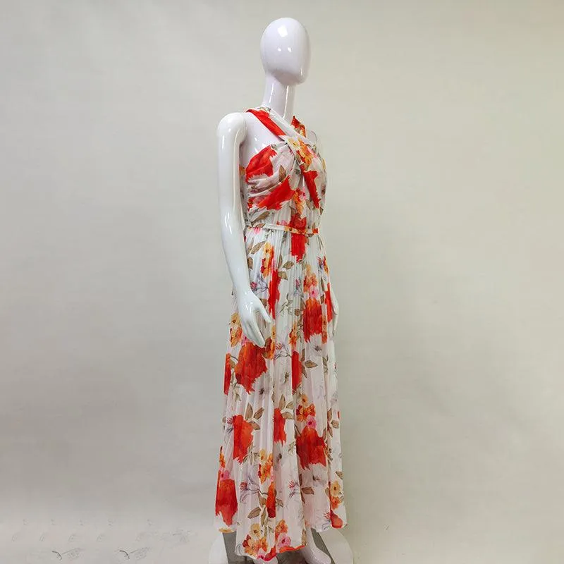 KittenAlarm - Tess Floral Sleeveless Maxi Dress