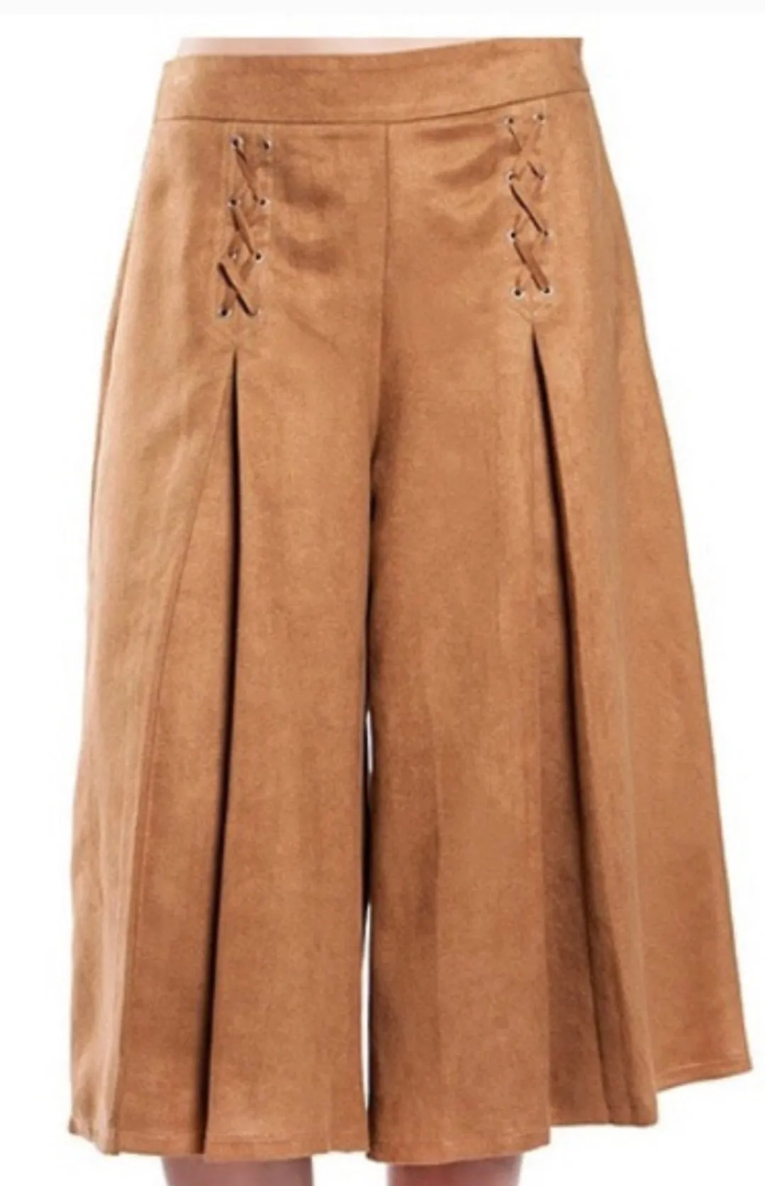 Laced Culottes in Camel