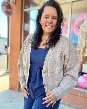 Latte Cozy Button Up Cardigan