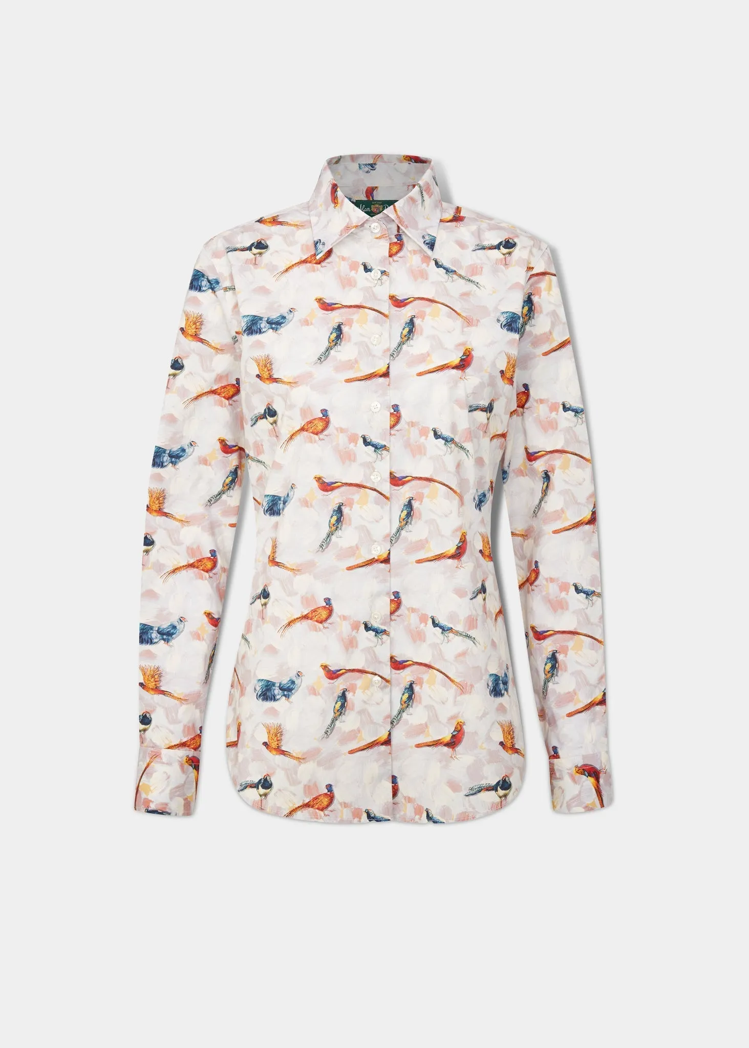 Lawen Ladies Printed Cotton Shirt - Bird Design