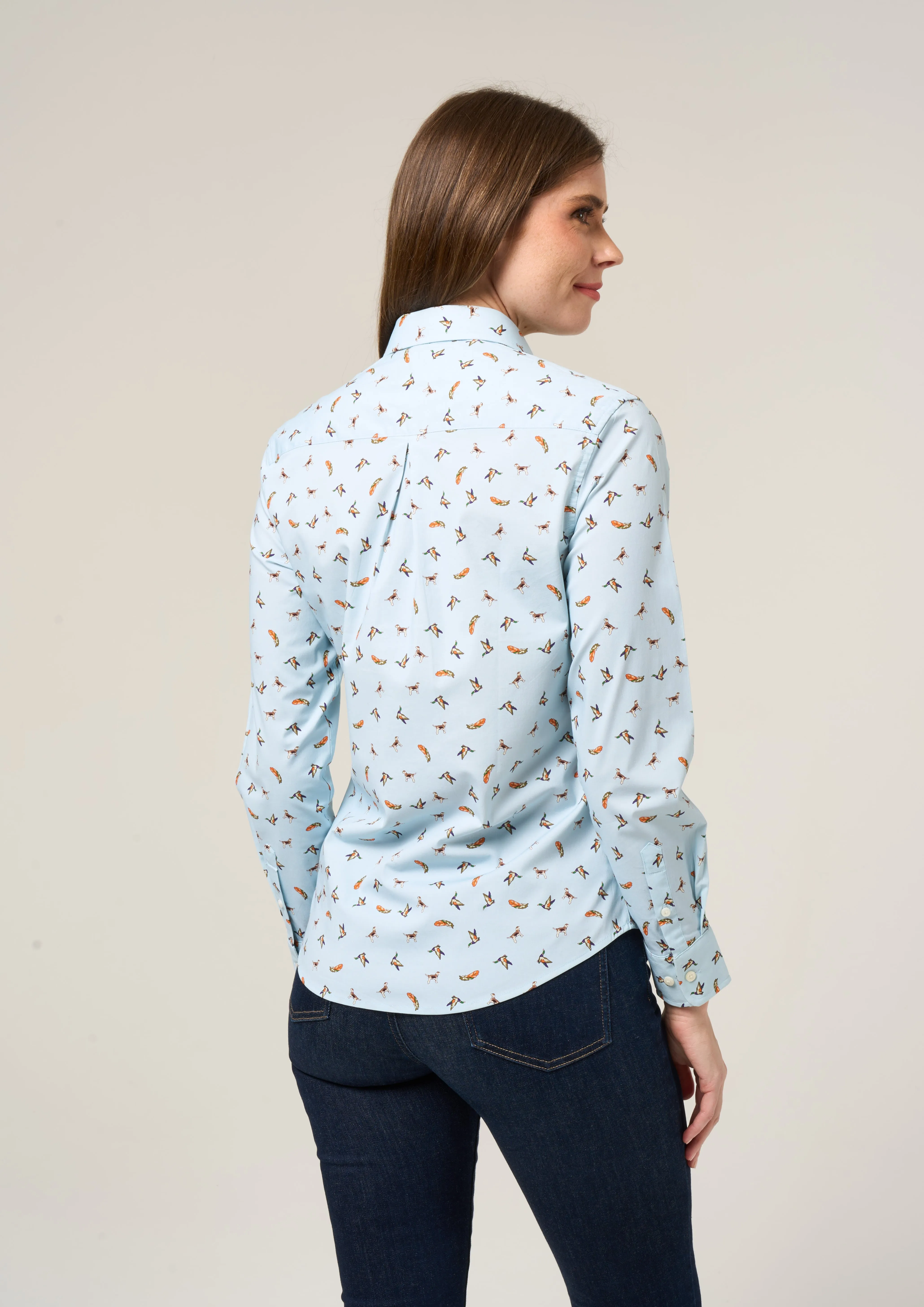 Lawen Ladies Printed Cotton Shirt - Duck Design