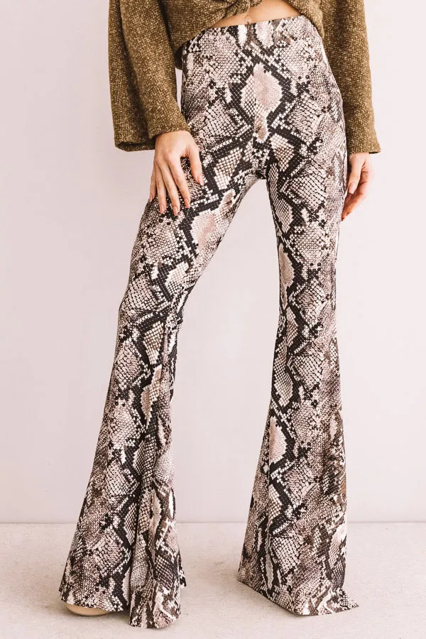 Leave Em' Wanting More Snake Print Flare