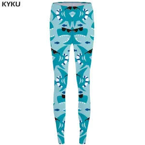 Leggings: Sharks Print