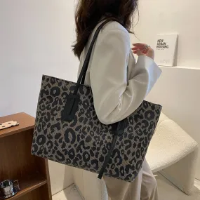 Leopard Lover Leather Leopard Tote Bag