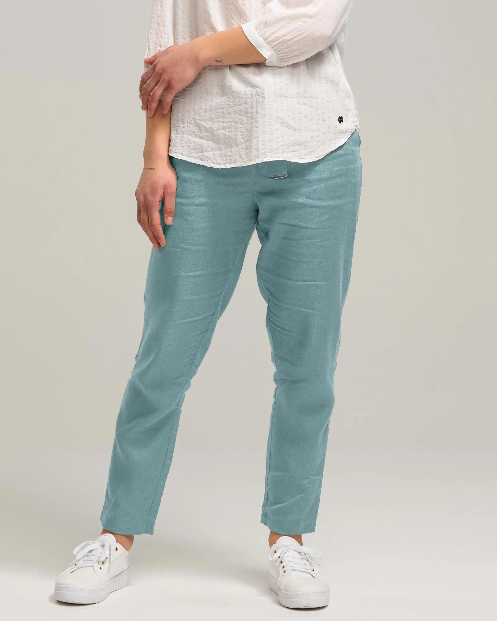 LINEN  TIE WAIST PANT