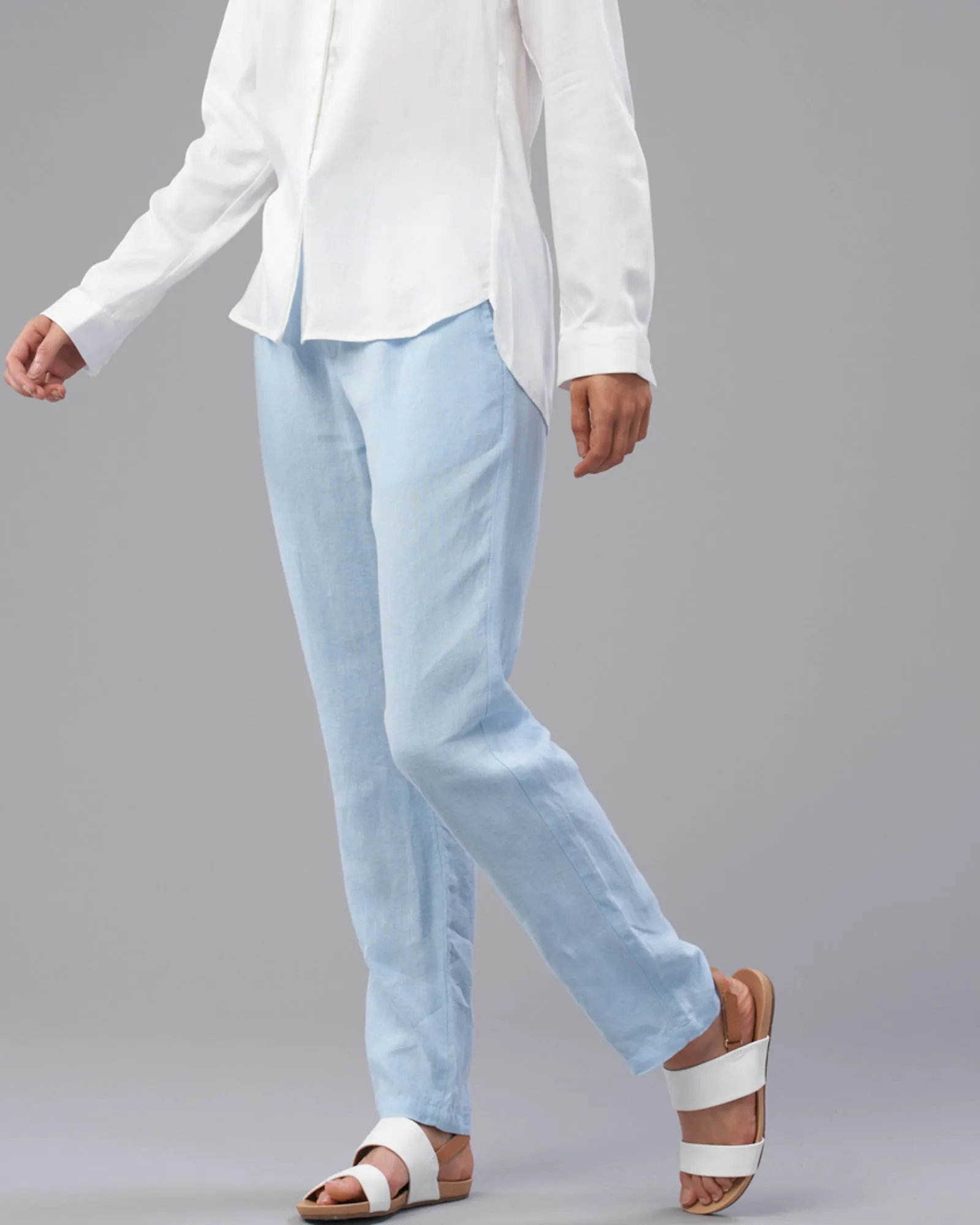 LINEN  TIE WAIST PANT