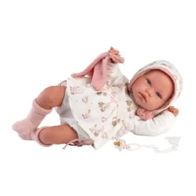 Llorens - Baby Girl Doll with Crying Mechanism, Clothing & Cushion: Tala 44cm