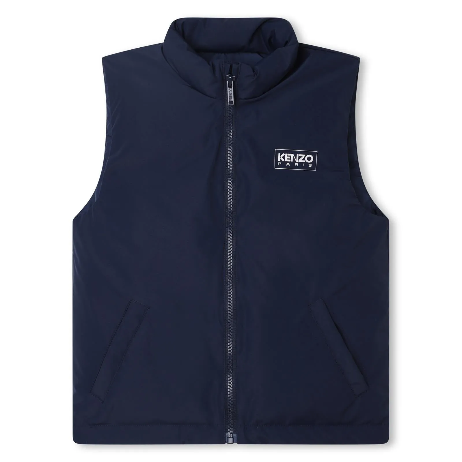 Logo Print Sleeveless Padded Gilet