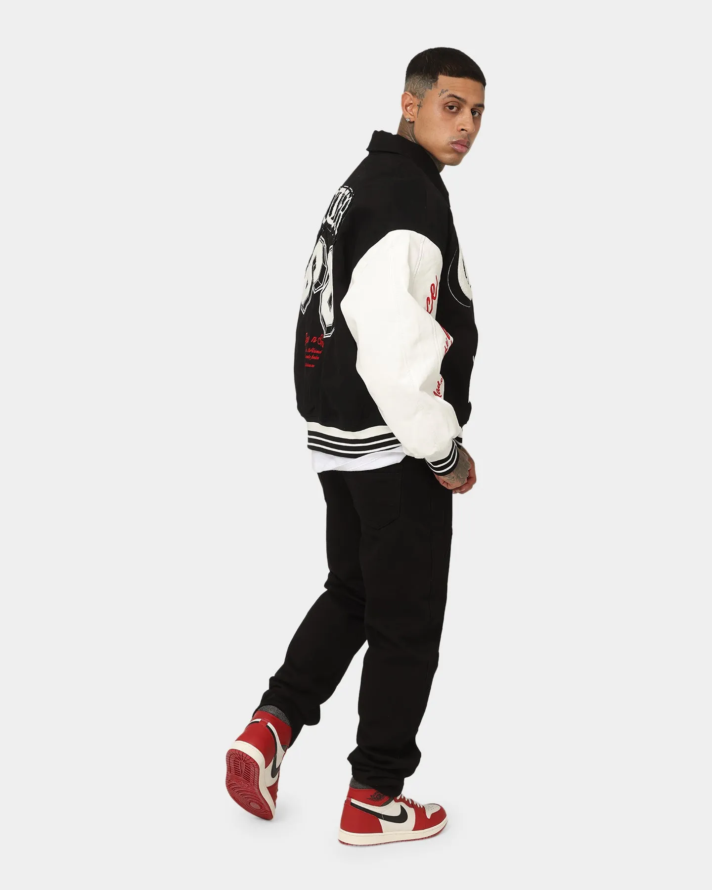 Loiter Ethereal Varsity Jacket Black/White