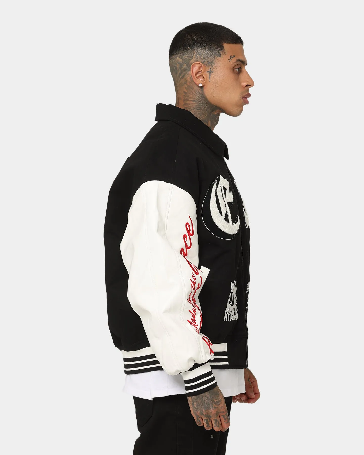 Loiter Ethereal Varsity Jacket Black/White