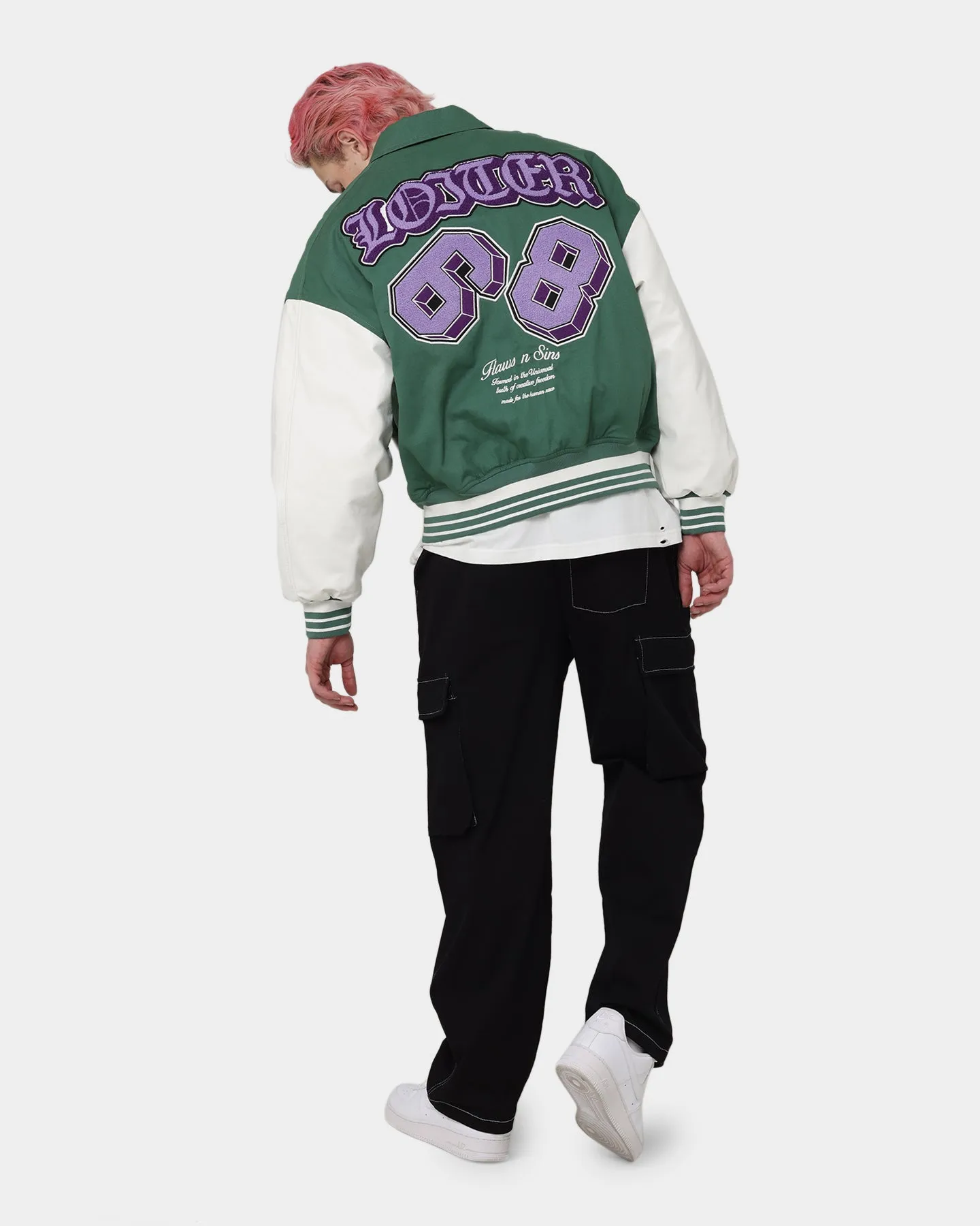 Loiter Ethereal Varsity Jacket Green