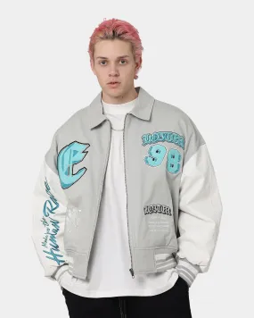 Loiter Ethereal Varsity Jacket Light Grey