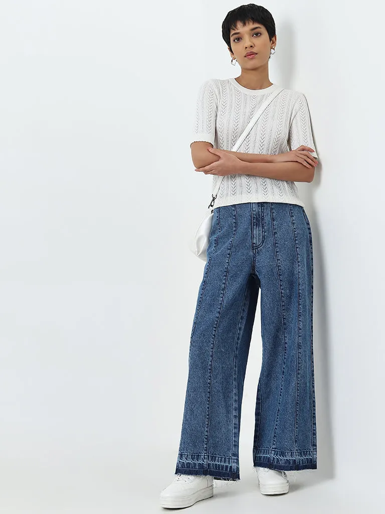 LOV Blue Wide Leg - Fit High - Rise Jeans