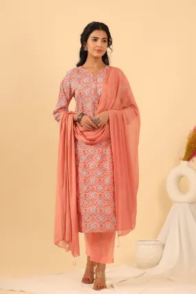 Maheen Masiah Chiffon Dusty Pink Dupatta