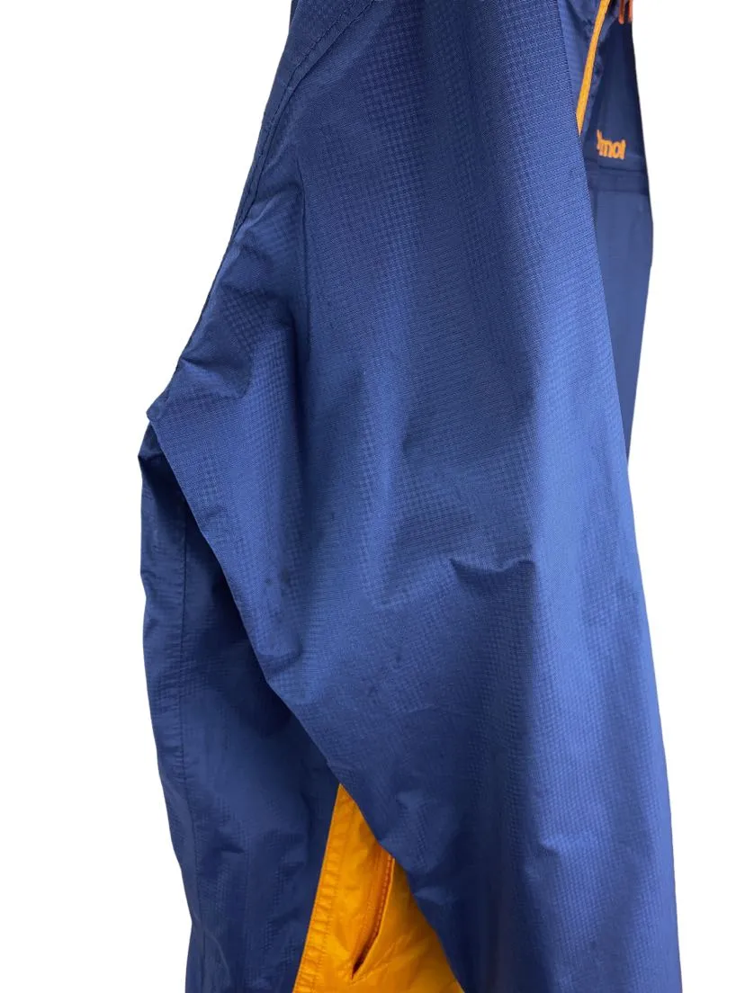 Marmot, Boys' Rain Jacket (Shell) and Sherpa Fleece, Navy/Orange, Size M (8-9)