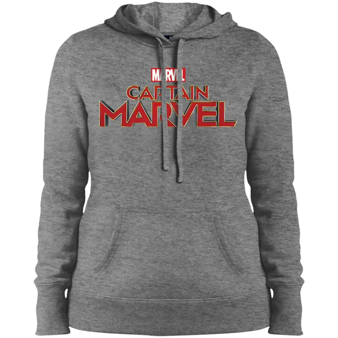 Marvel Captain Marvel Movie Logo Red Women Hooded Sweatshirt