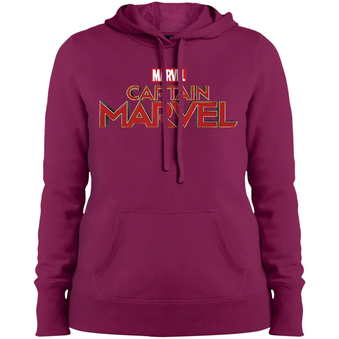 Marvel Captain Marvel Movie Logo Red Women Hooded Sweatshirt