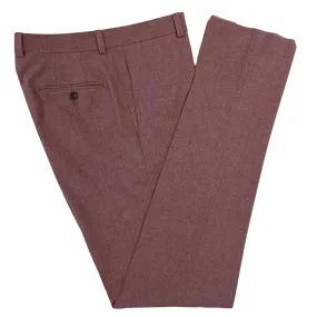 Mauve Melange Wool, Cotton & Silk Trouser