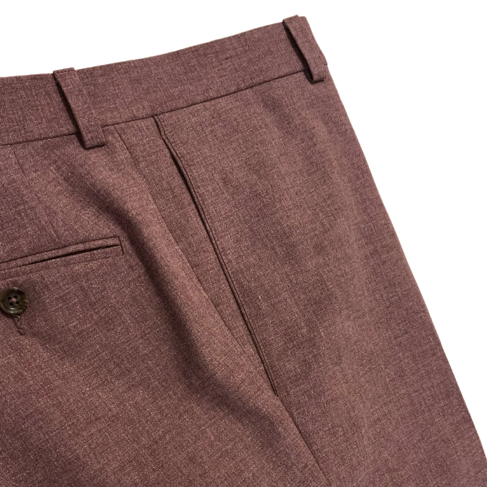 Mauve Melange Wool, Cotton & Silk Trouser