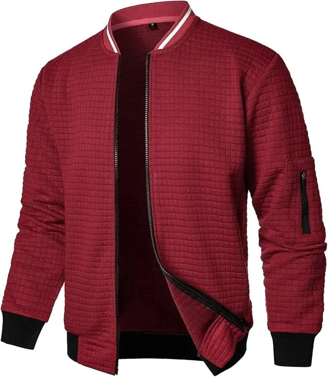 Men’s Casual Lightweight Bomber Varsity Jacket