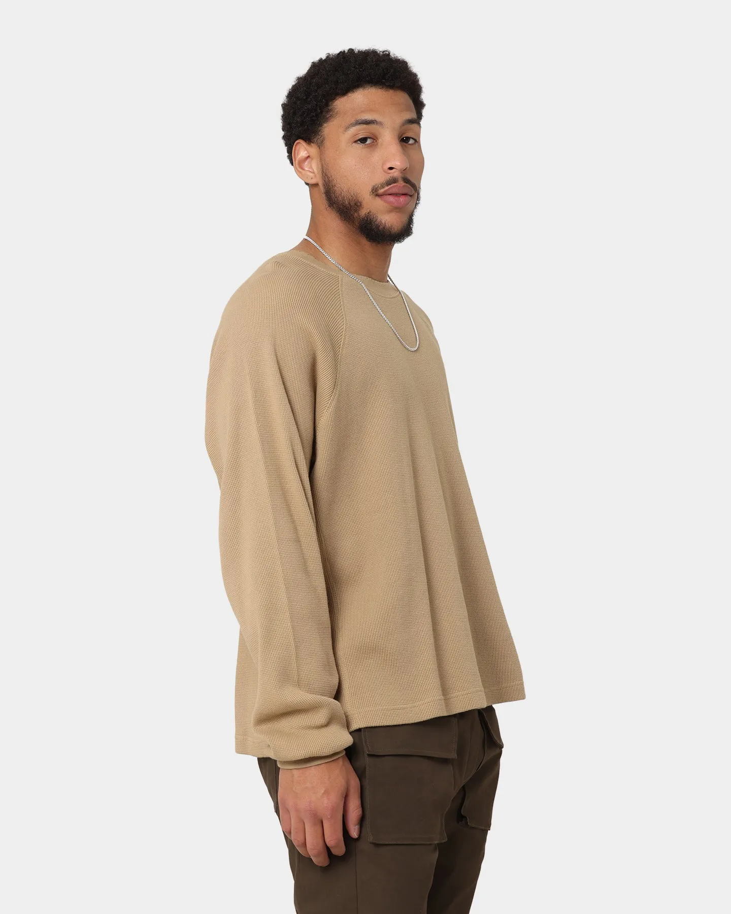 MNML Heavy Thermal Long Sleeve T-Shirt Brown