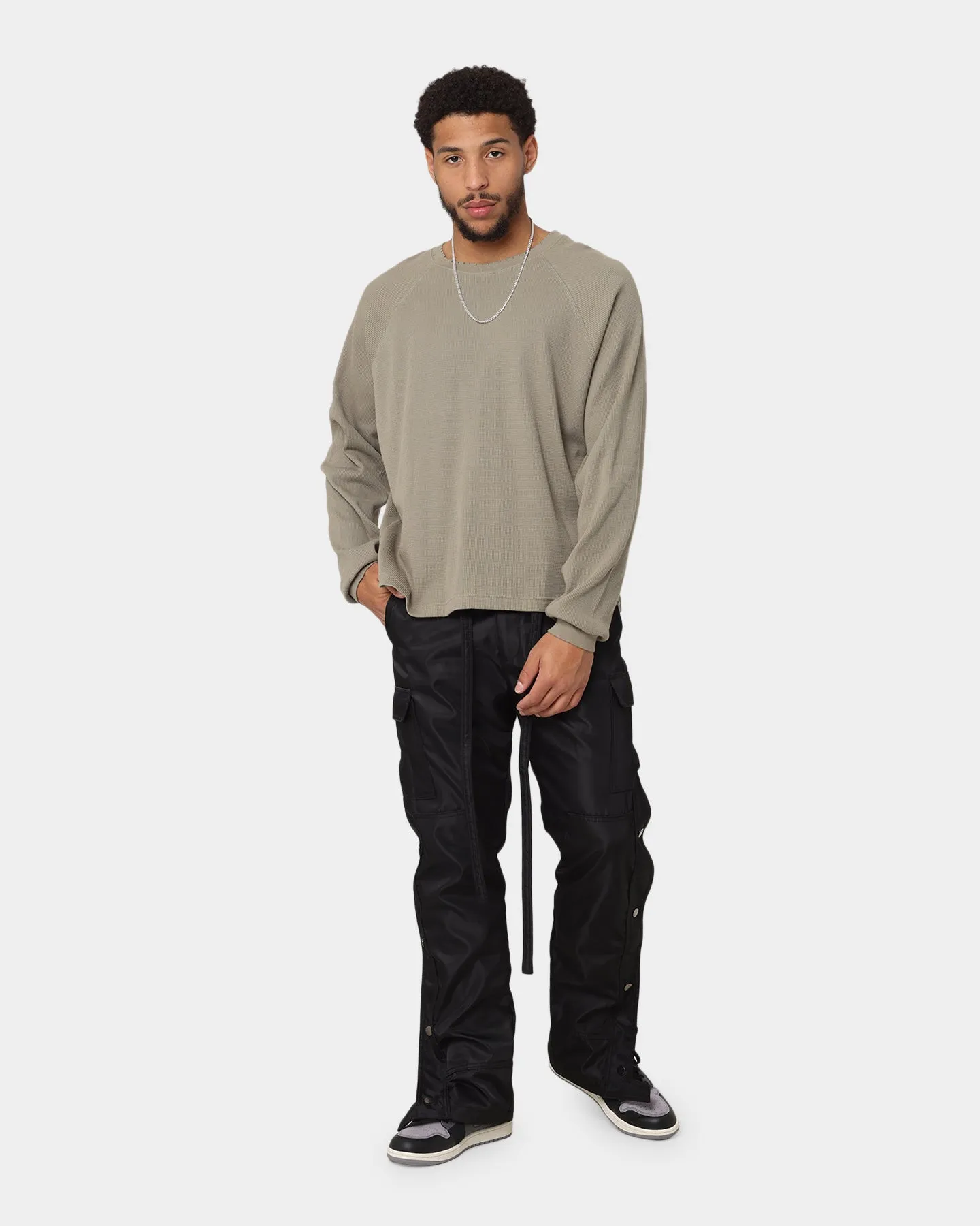 MNML Heavy Thermal Long Sleeve T-Shirt Olive