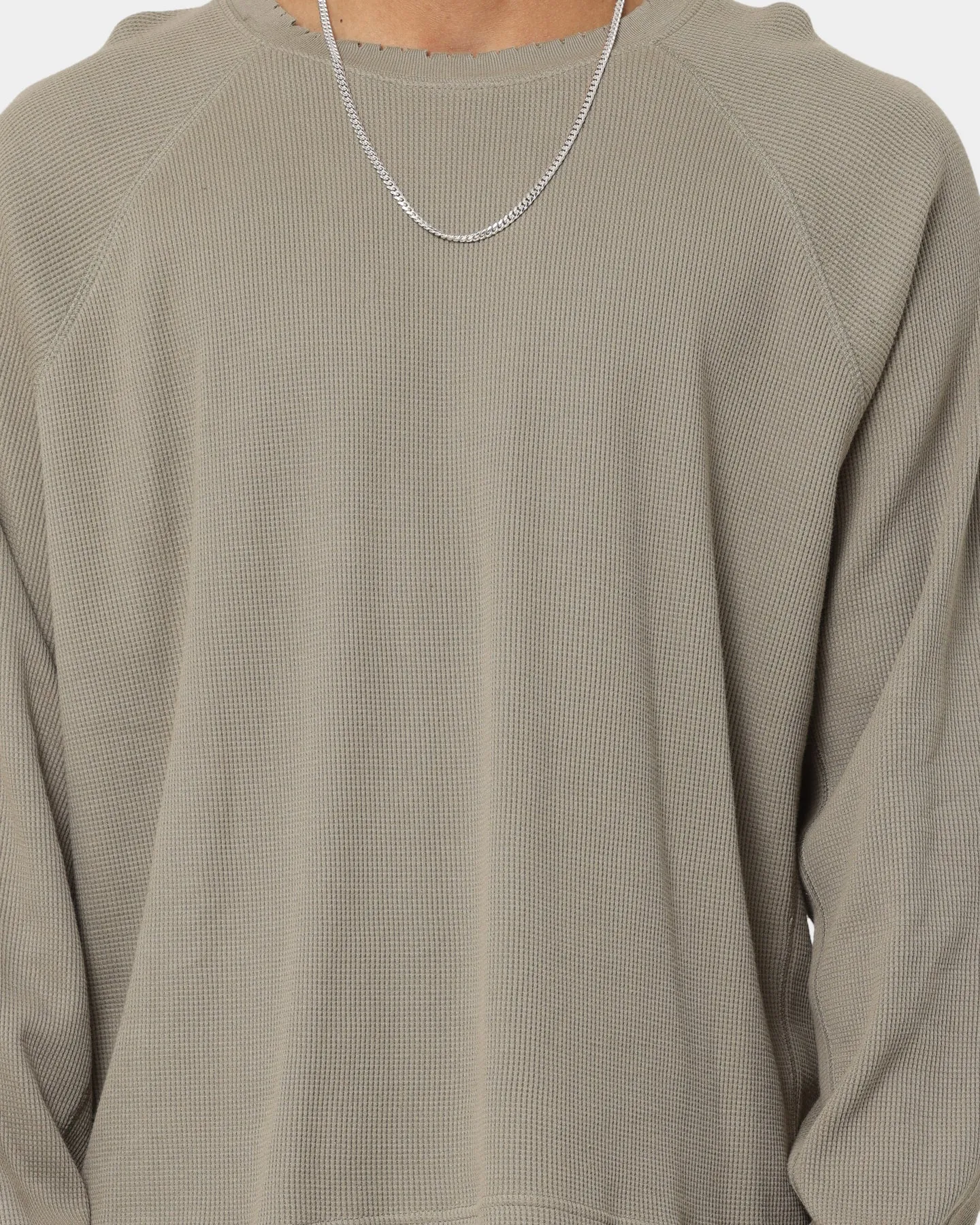 MNML Heavy Thermal Long Sleeve T-Shirt Olive