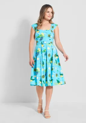 ModCloth x Collectif Turtle Bay Social Swing Dress