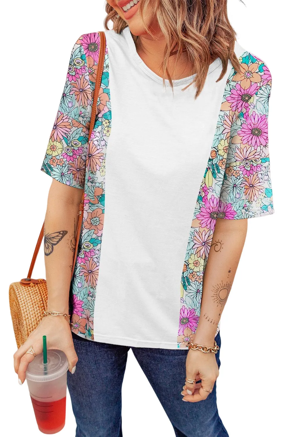 Multicolor Floral Print Sleeveless Tank Top