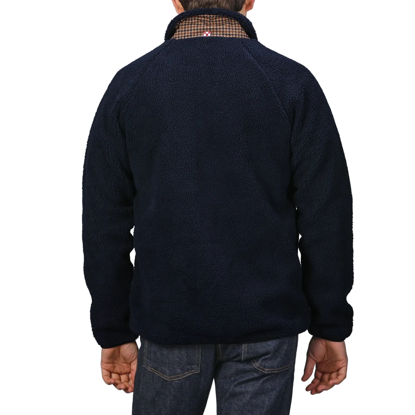 Navy Blue Sherpa Fleece Jacket