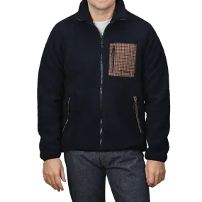 Navy Blue Sherpa Fleece Jacket