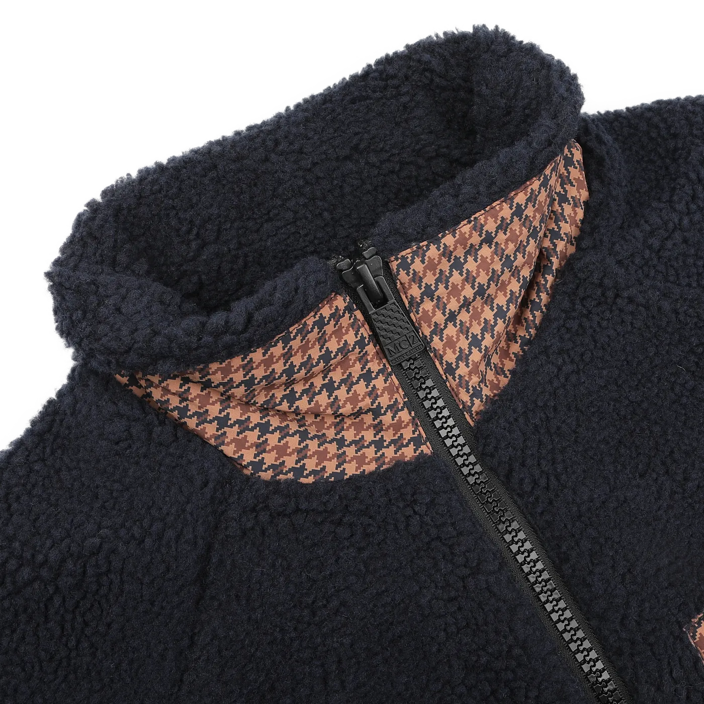 Navy Blue Sherpa Fleece Jacket