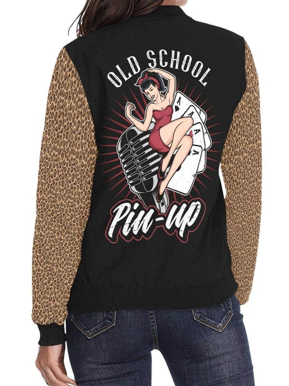 Old School Pinup Womens Bomber Jacket