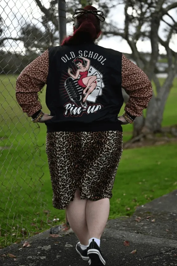 Old School Pinup Womens Bomber Jacket