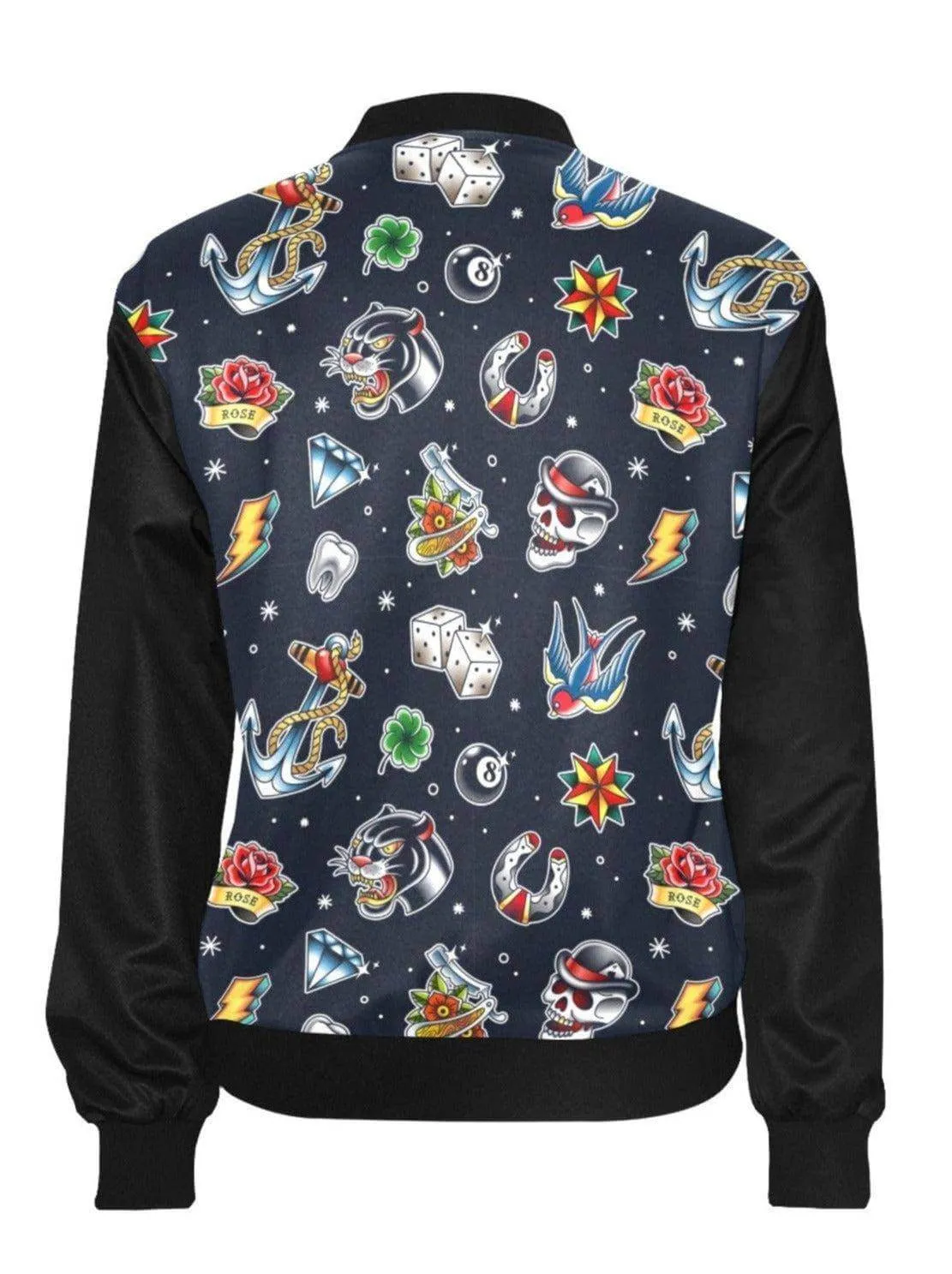 Old School Tattoo Womens Bomber Jacket