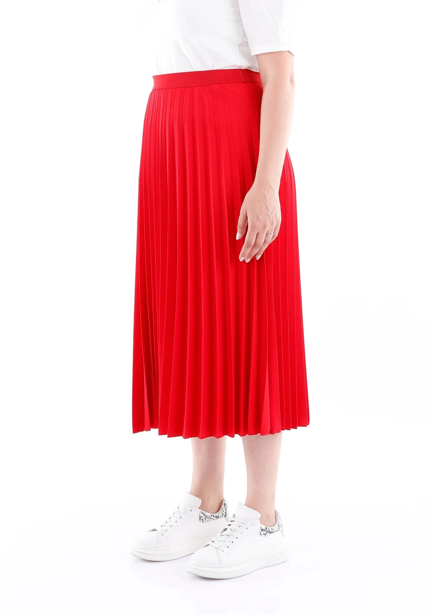 Oversized Accordion Plise Midi Pleated Skirt