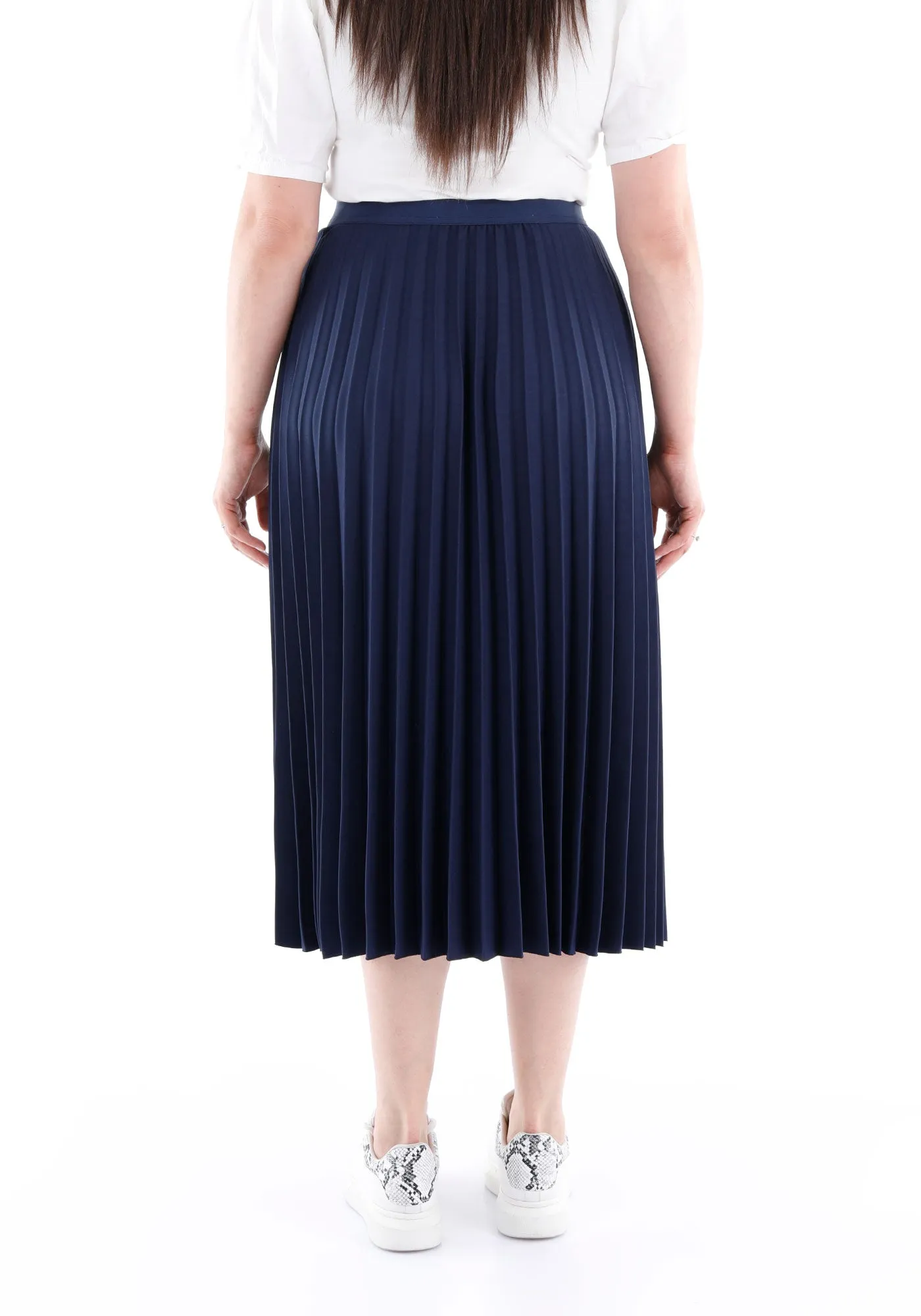 Oversized Accordion Plise Midi Pleated Skirt