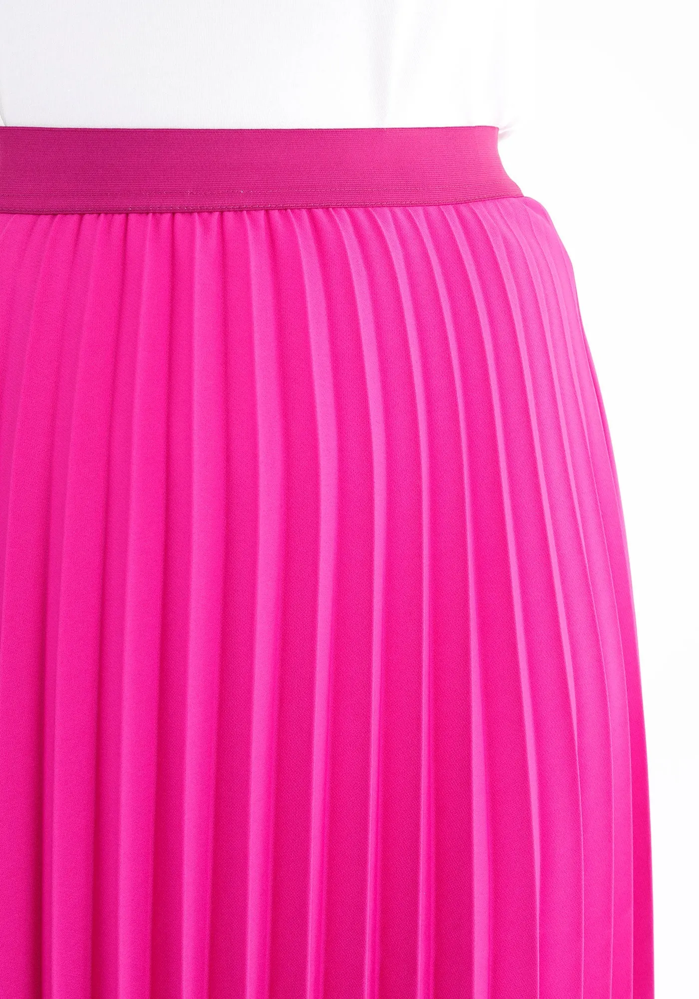 Oversized Accordion Plise Midi Pleated Skirt