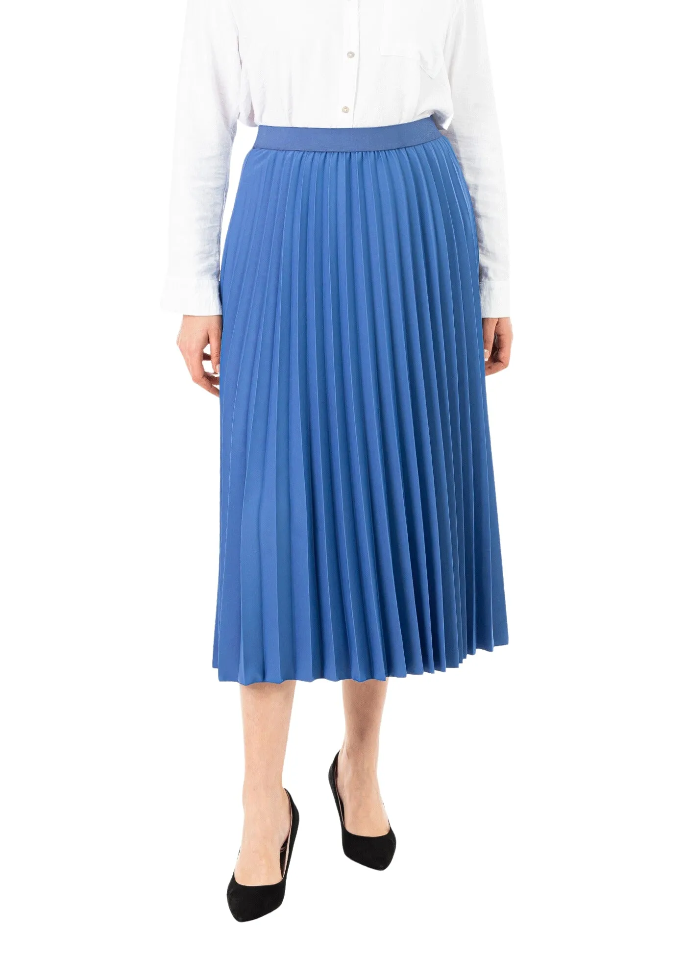 Oversized Accordion Plise Midi Pleated Skirt