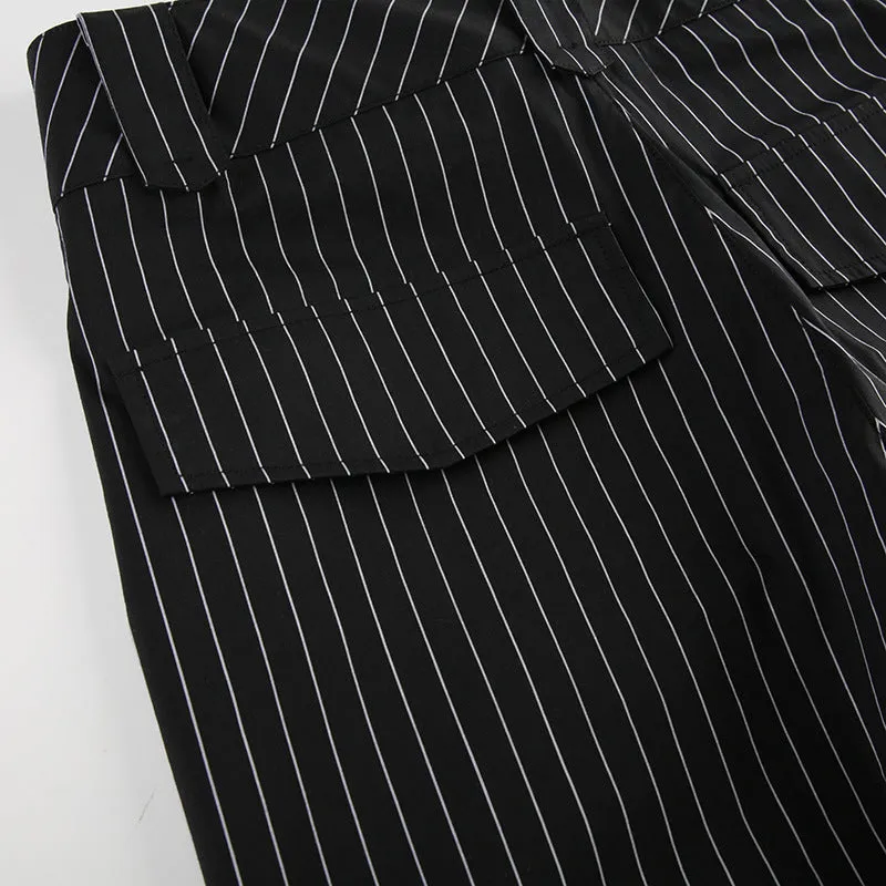 Pinstripe Flare Pants