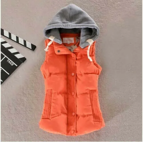 Plus Size 6XL Women Vest Winter Coat  Ladies Gilet Colete Feminino