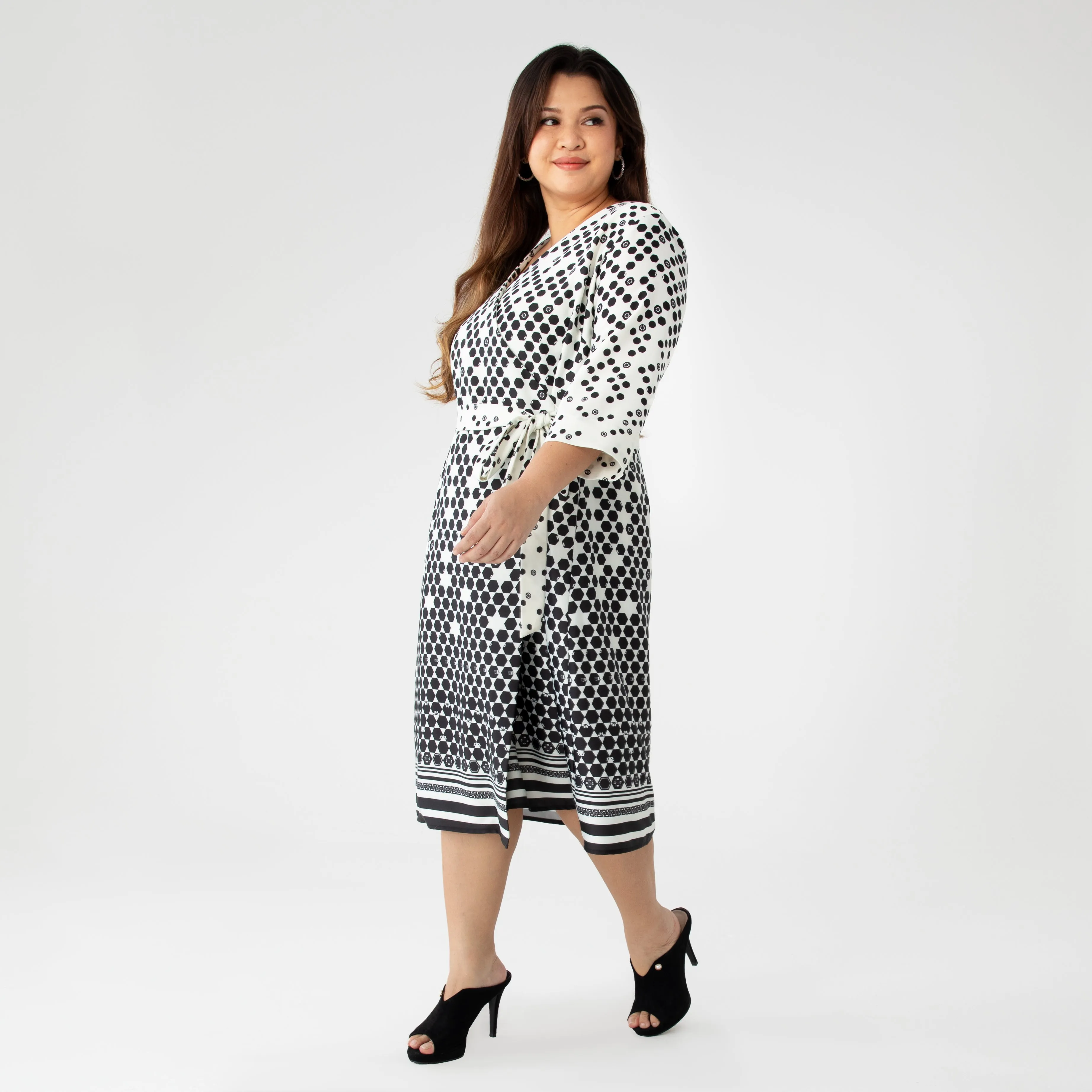 Printed Wrap Dress