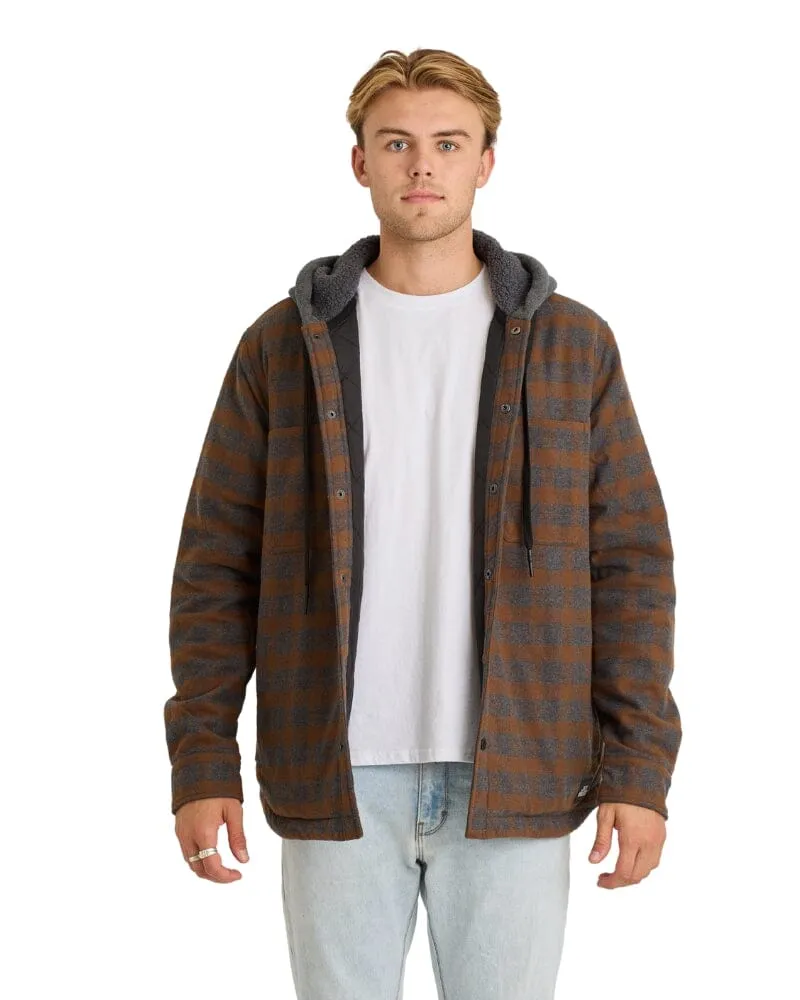 Quilted Sherpa Jacket - Rust