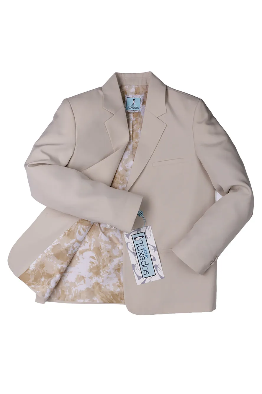 "Mason" Kids Tan Suit (5-Piece Set)