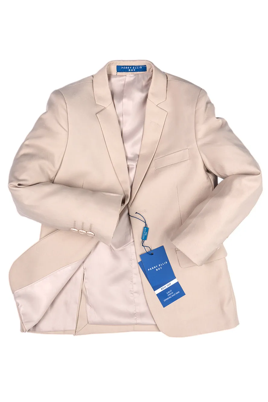 "Noah" Perry Ellis Kids Light Tan Suit (5-Piece Set)