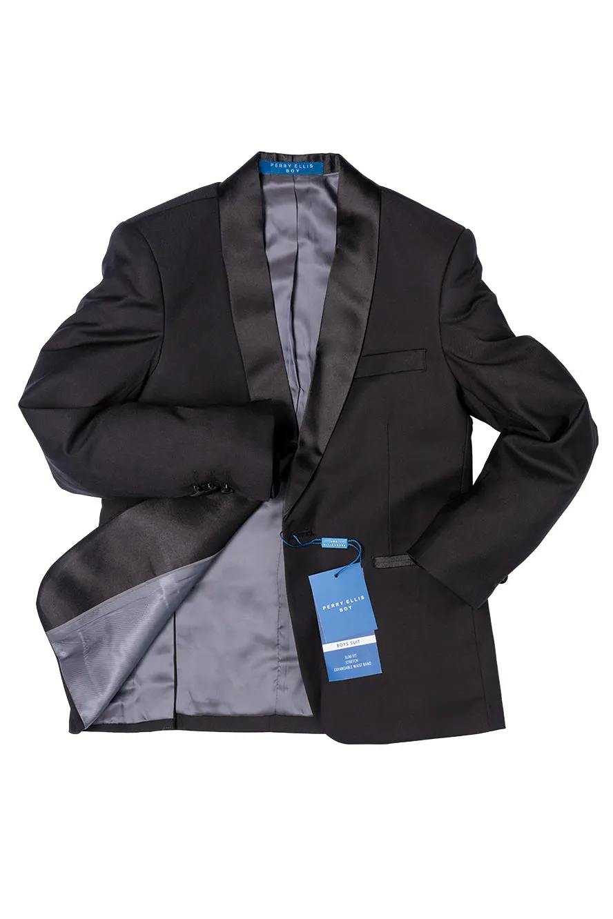 "Trent" Perry Ellis Kids Black Tuxedo (5-Piece Set)