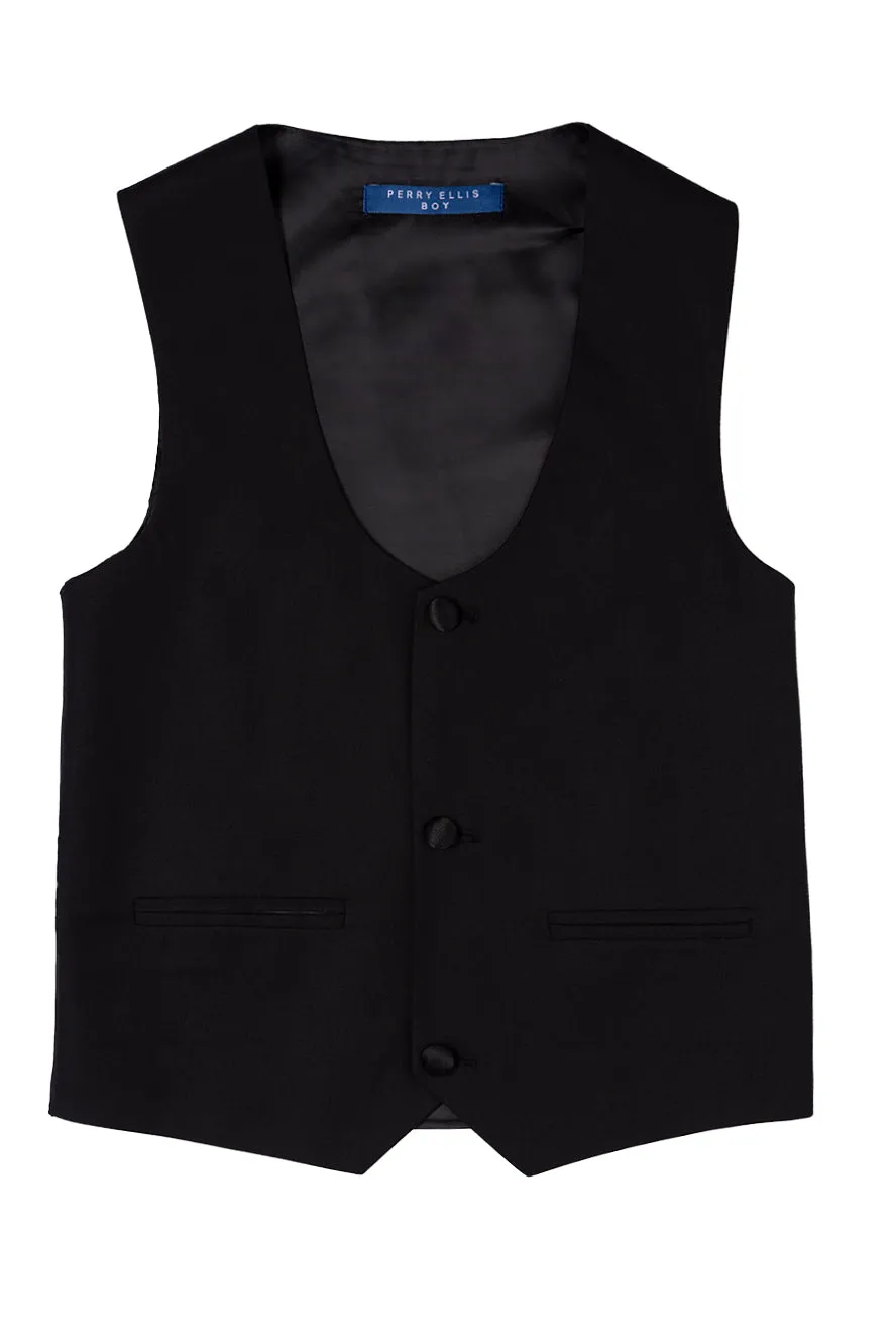 "Trent" Perry Ellis Kids Black Tuxedo (5-Piece Set)