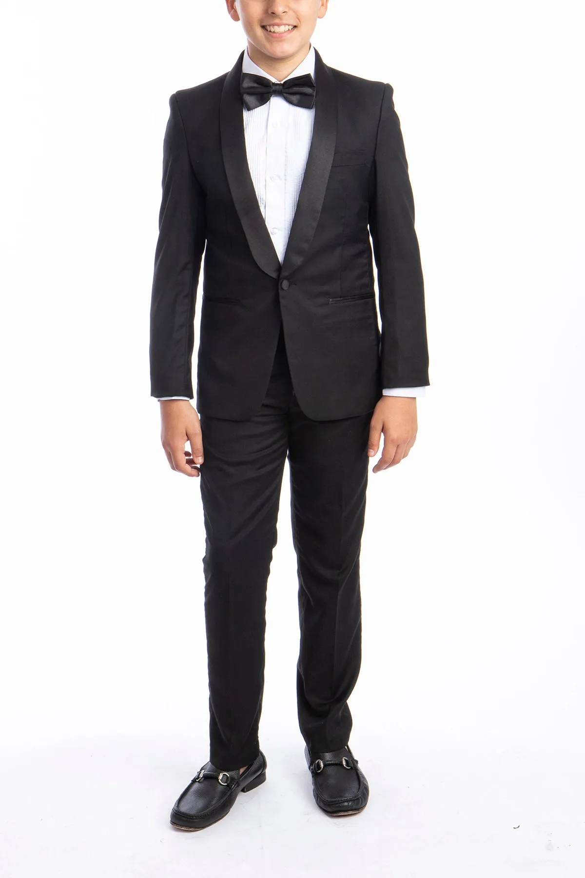 "Trent" Perry Ellis Kids Black Tuxedo (5-Piece Set)