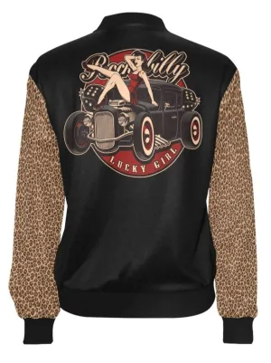 Rockabilly Lucky Girl Womens Bomber Jacket