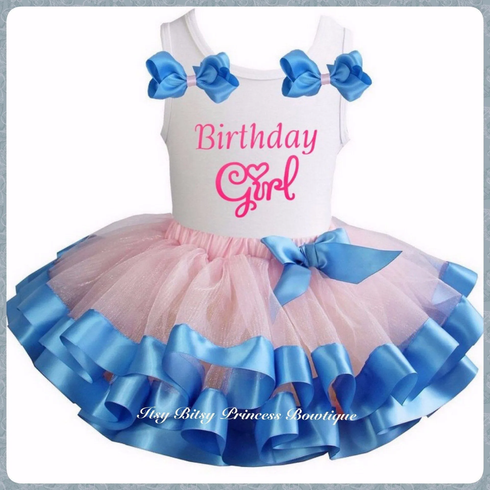 Rose Quartz & Serenity Satin Trimmed Tutu